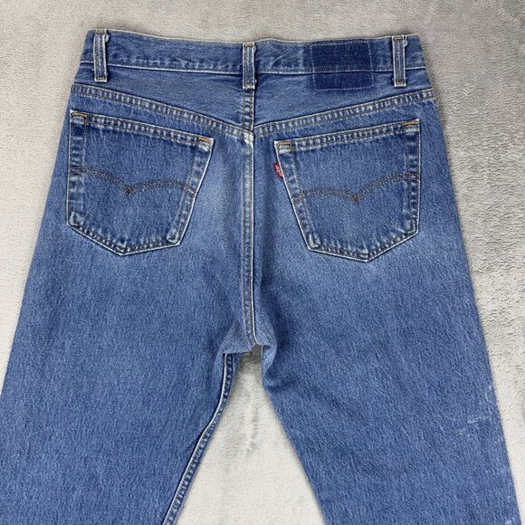 LEVIS 501xx Straight Leg Button Fly Womens Reworked Cheetah Print Denim Jeans 31 - Picture 3 of 10